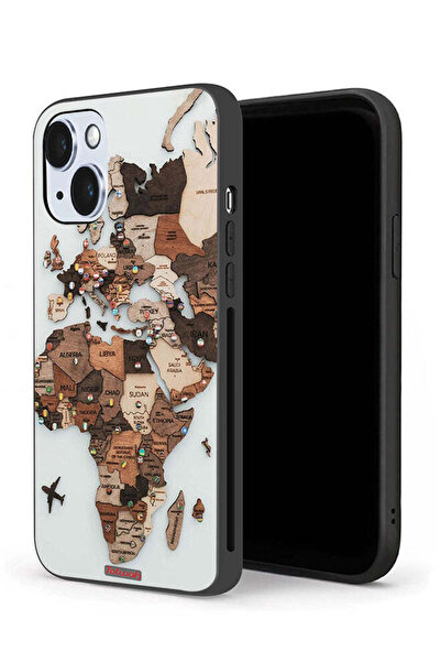 Tolwak جراب حماية لجهاز Apple iPhone 14 بتصميم خريطة العالم