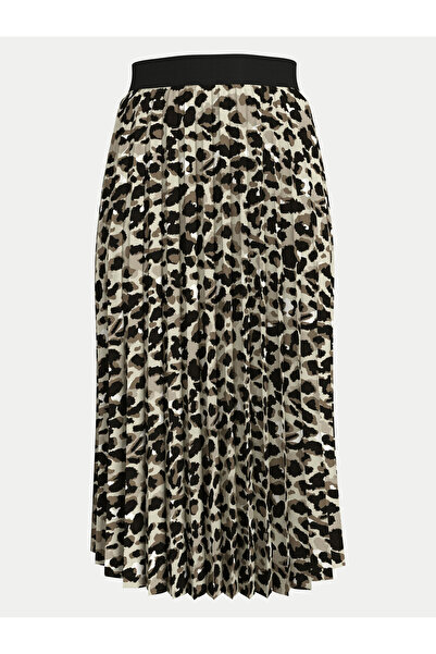 VILA Women's Pleated Skirt Beige VILA-14068477 BIRCH ASTRID