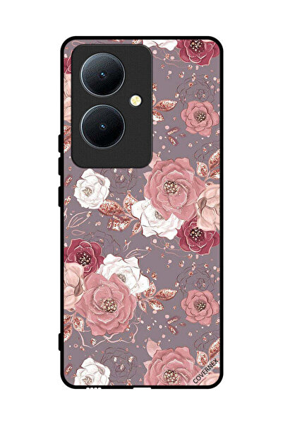 Covernex غطاء حماية لهاتف Vivo Y78+ 5G بخلفية زهرية