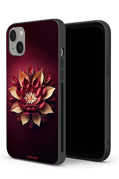 Tolwak جراب حماية لجهاز Apple iPhone 13 mini بتصميم زهور تجريدية