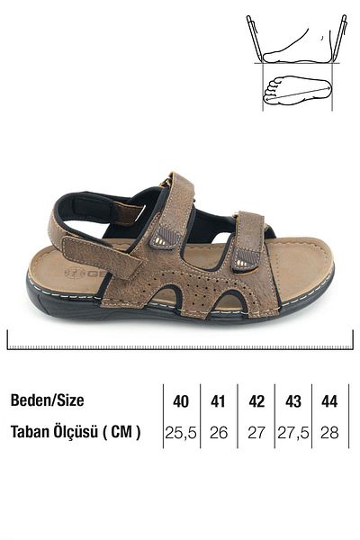 GEZER Gezer Men's Brown Summer Sandals