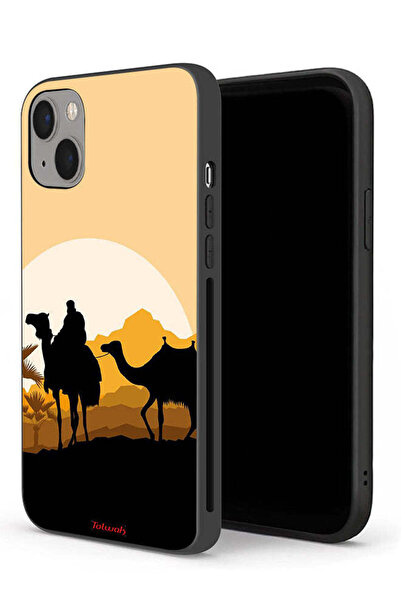 Tolwak غطاء حماية لجهاز آيفون 13 من آبل، رسمة جمال في الصحراء