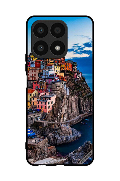 Covernex غطاء حماية لهاتف Honor X8a - منازل ملونة على البحر