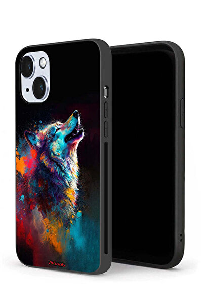 Tolwak جراب حماية لجهاز Apple iPhone 14 Plus بتصميم ذئب ملون