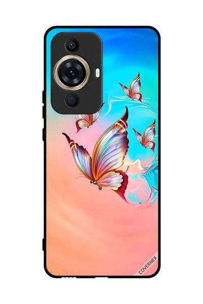 Covernex غطاء حماية لهاتف هواوي نوفا 11 ألترا - فراشات تحلق فوق لون الطلاء