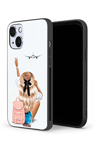 Tolwak جراب حماية لجهاز آيفون 14 من آبل - فتاة تحب السفر