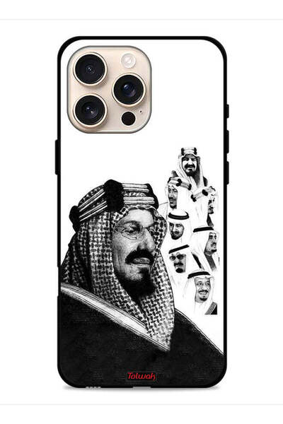 Tolwak غطاء حماية لجهاز آيفون 16 برو ماكس من آبل، ملصق فني أبيض وأسود لملوك ا...