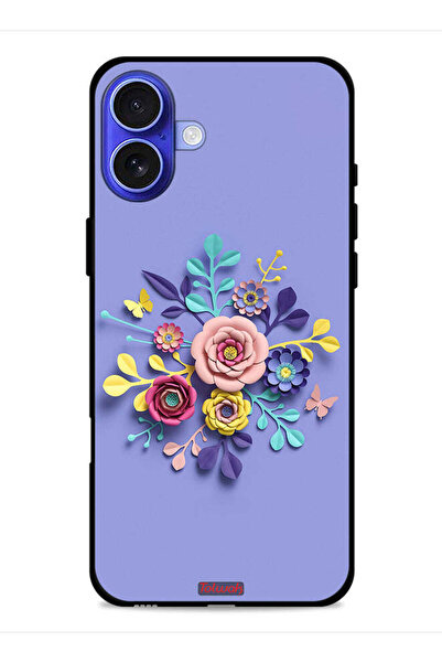 Tolwak غطاء حماية لجهاز Apple iPhone 16 Plus بتصميم زهور فنية