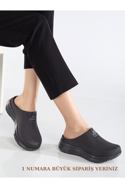 Cozi company Παντόφλες με ψηλό τακούνι με ορθοπεδική σόλα Memory Foam (μαλακή) κλειστή μπροστά