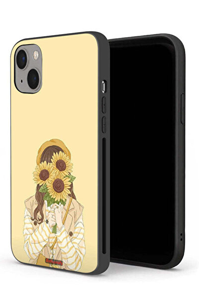 Tolwak غطاء حماية لجهاز Apple iPhone 13 mini بغطاء الوجه مع زهور عباد الشمس