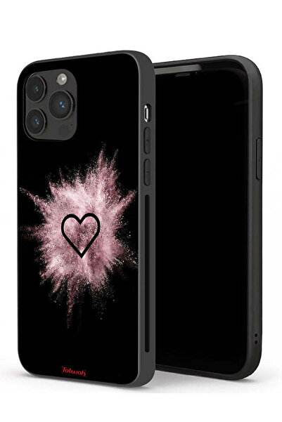 Tolwak جراب حماية لهاتف Apple iPhone 13 Pro بتصميم قلب لامع