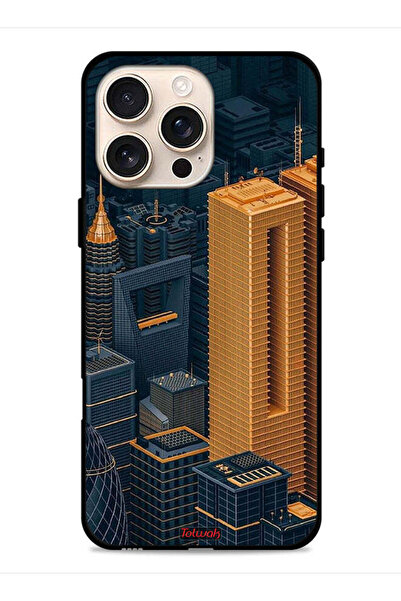 Tolwak غطاء حماية لجهاز Apple iPhone 16 Pro Max بتصميم مباني فنية