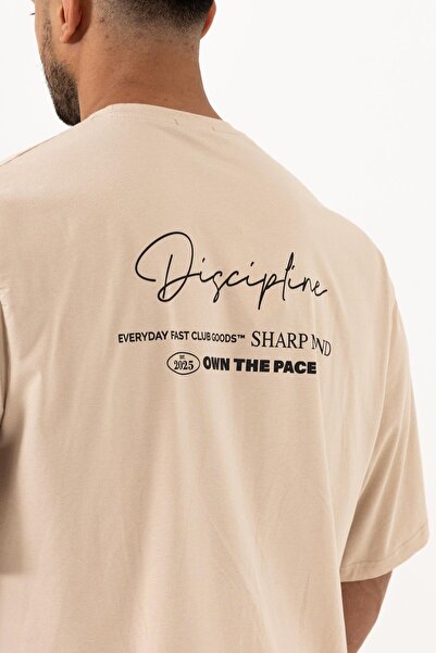 QUİCKPREP Oversize Λευκό T-Shirt – Ανδρικό Casual Sports Style (Discipline Printed)