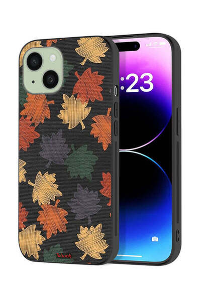 Tolwak Apple iPhone 15 Plus Protective Case Cover Autumn Leaves Art