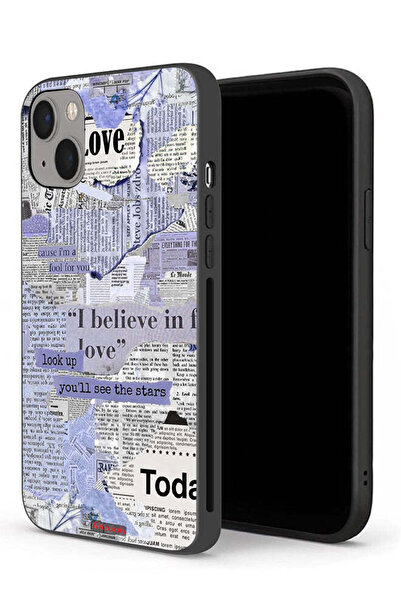 Tolwak جراب حماية لجهاز Apple iPhone 13 من قطع الصحف