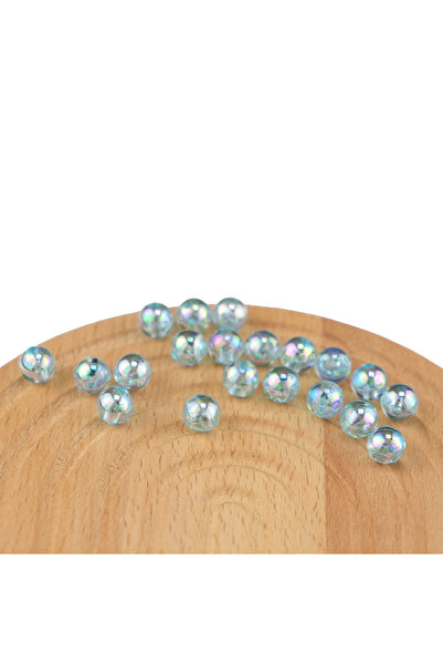 Prestij Boncuk Пластмасови перлени сини прозрачни мъниста Janjanli 10 мм 500 ...