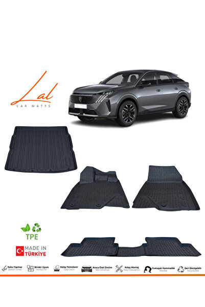 Lal Peugeot E 3008 (elektrikli) 3D Havuzlu Paspas Alt Kademe Bagaj Havuzu Set...