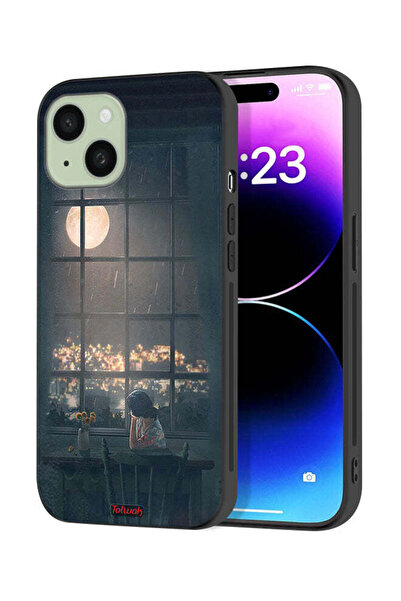 Tolwak غطاء حماية لجهاز Apple iPhone 15 Plus بتصميم منظر القمر