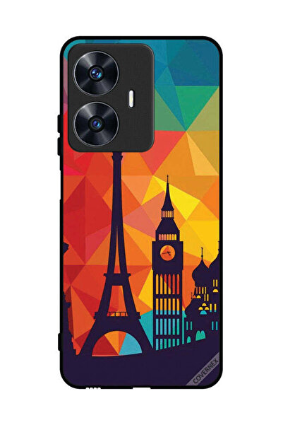 Covernex غطاء حماية لهاتف Realme C55 بنمط باريس الملون
