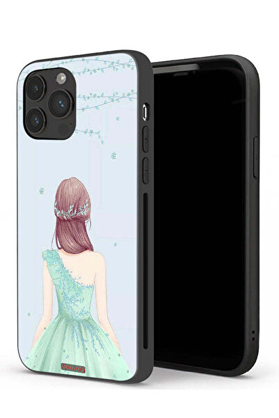 Tolwak جراب حماية لهاتف Apple iPhone 13 Pro Max، فتاة لطيفة ترتدي فستانًا مزهرًا