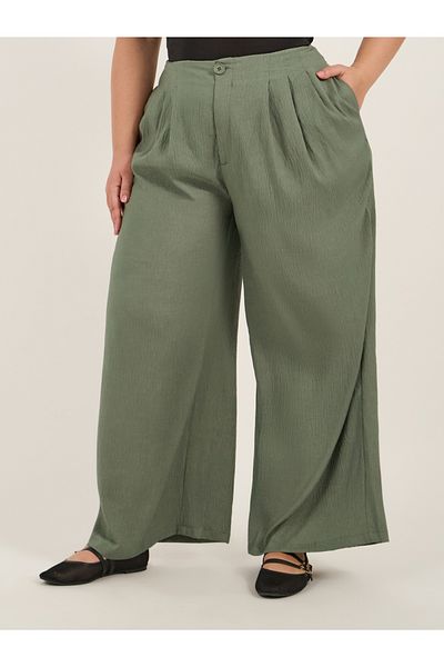 Styli Plus Size Pleated Wide Leg Pants