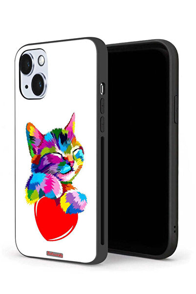 Tolwak جراب حماية لجهاز Apple iPhone 14 بتصميم قطة ملونة