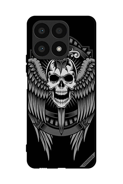 Covernex غطاء حماية لهاتف Honor X8a بتصميم جمجمة وأجنحة نسر