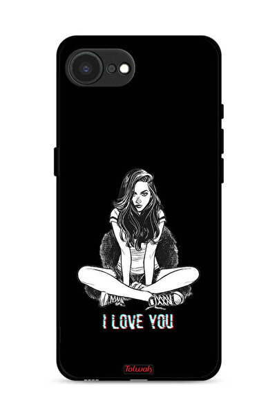 Tolwak غطاء حماية لجهاز Apple iPhone 16e برسومات "أحبك"