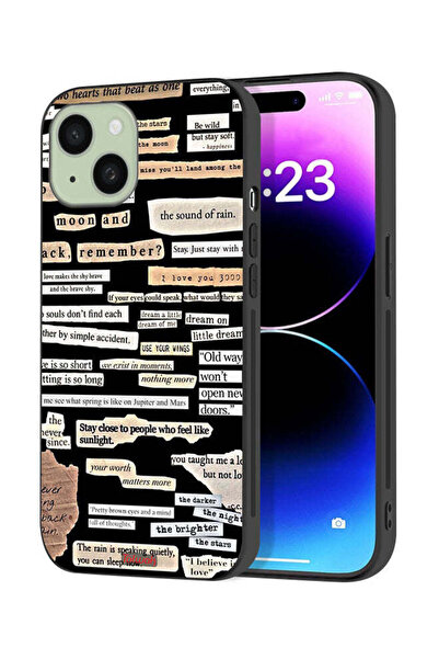 Tolwak Apple iPhone 15 Plus Protective Case Cover Quotes Stickers