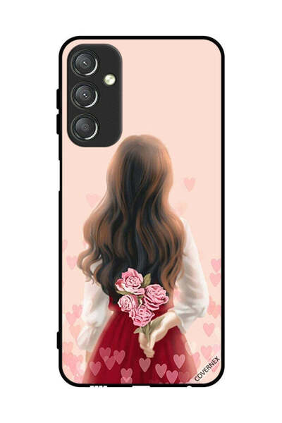 Covernex غطاء حماية لهاتف سامسونج جالاكسي A24 4G فتاة تخفي الزهور