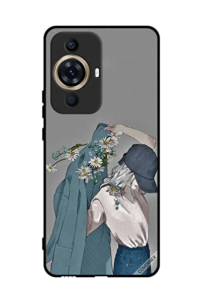 Covernex غطاء حماية لهاتف هواوي نوفا 11 - رسمة فتاة ترتدي معطفًا