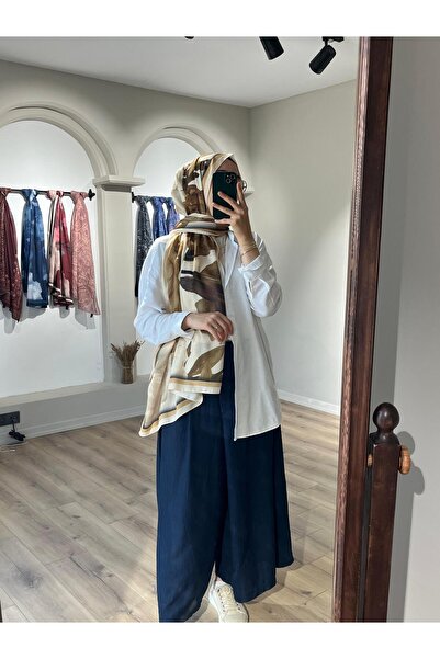 Merwiss Lotus Desen Soft Tereyağ Sarısı Şal