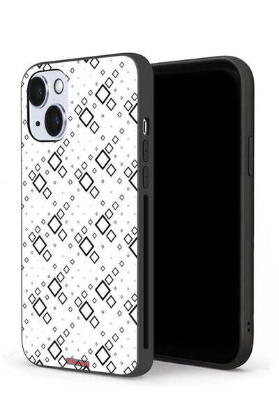 Tolwak جراب حماية لجهاز Apple iPhone 14 Plus بتصميم مربع تجريدي رقمي