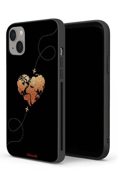 Tolwak غطاء حماية لجهاز Apple iPhone 13 mini برسومات طائرات تلامس القلب