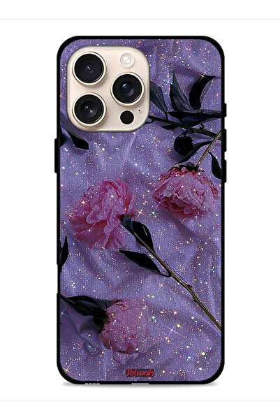 Tolwak غطاء حماية لجهاز Apple iPhone 16 Pro Max بنقشة ورود لامعة