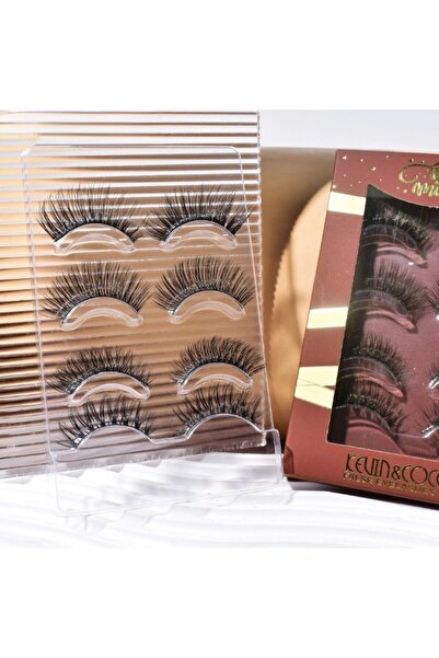 Bibilel Set 4 Pairs of False Eyelashes Size 3