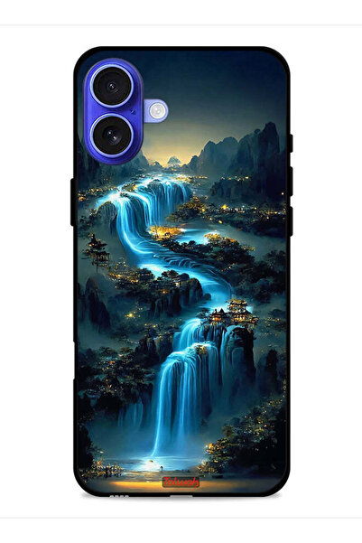 Tolwak غطاء حماية لجهاز Apple iPhone 16 Plus بتصميم شلال فني