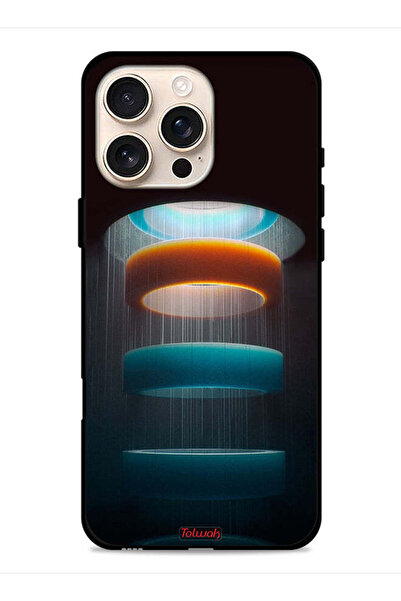 Tolwak غطاء حماية لجهاز Apple iPhone 16 Pro Max بنمط حلقات فنية