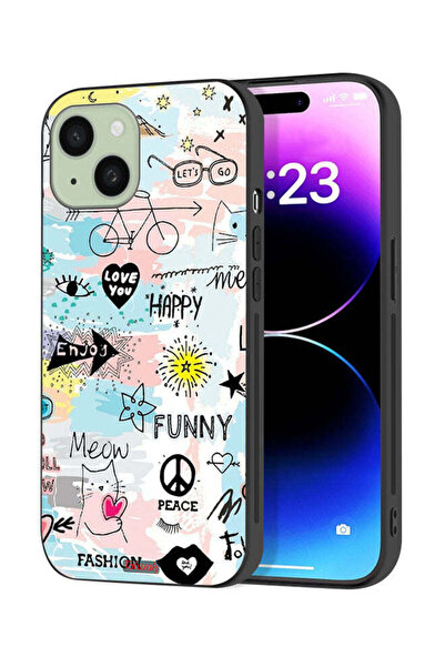 Tolwak Apple iPhone 15 Plus Protective Case Cover Love You Tags