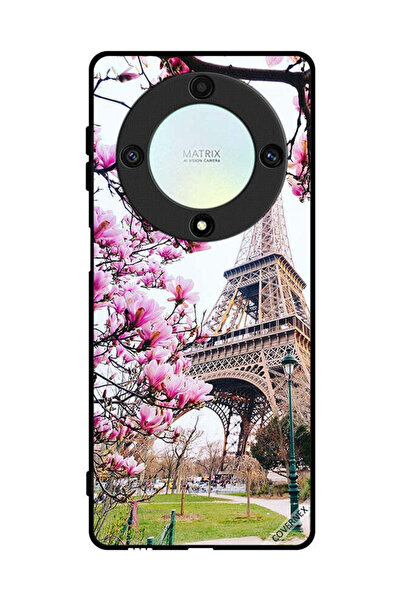 Covernex غطاء حماية لهاتف Honor X9a - زهور وبرج إيفل