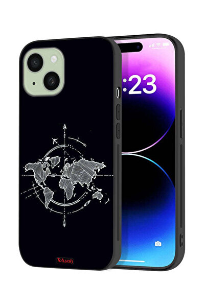 Tolwak غطاء حماية لجهاز Apple iPhone 15 Plus بتصميم فن البوصلة