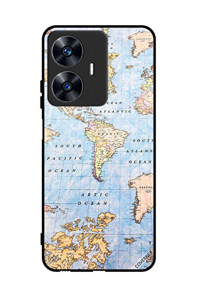 Covernex Protective Case Cover For Realme C55 World Map