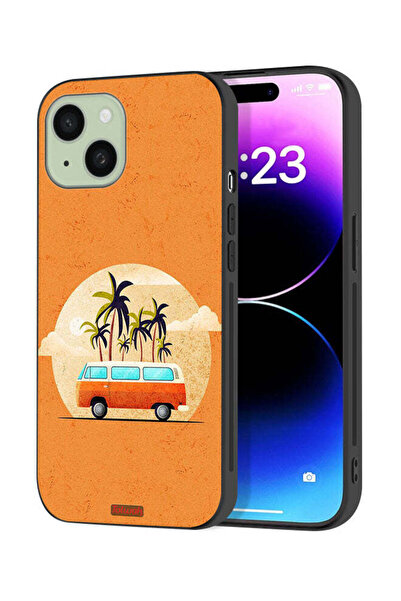 Tolwak Apple iPhone 15 Plus Protective Case Cover Bus Art