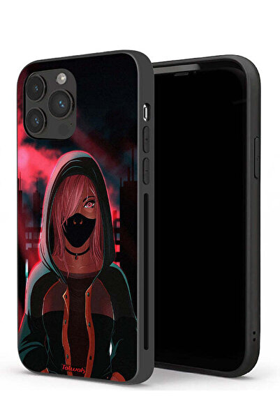 Tolwak جراب حماية لجهاز Apple iPhone 13 Pro Max بتصميم فتاة ترتدي قناعًا