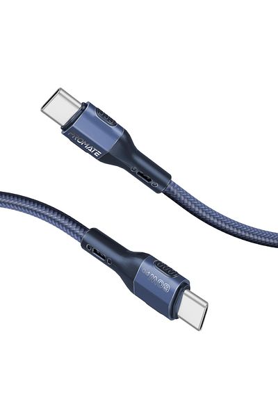 Promate Powerful USB-C to Lightning Cable, 27W Fast Charging and Data Transfer, Super Slim Connector