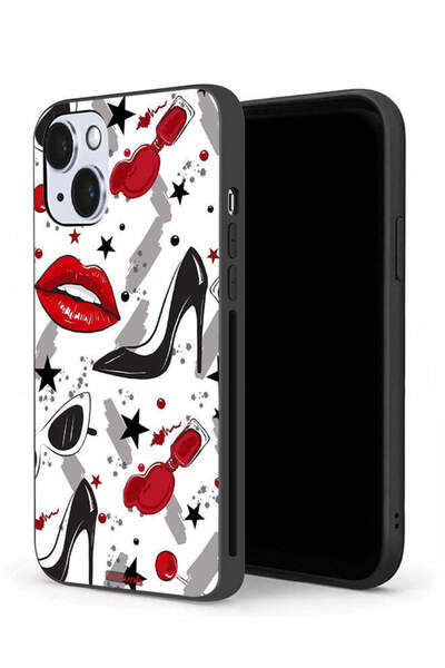Tolwak جراب حماية لجهاز Apple iPhone 14 Plus مع رسم أحمر شفاه وحذاء