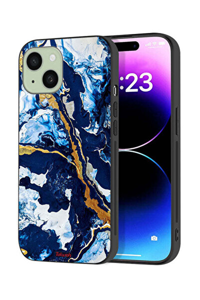 Tolwak Apple iPhone 15 Plus Protective Case Cover Glitch Texture Art