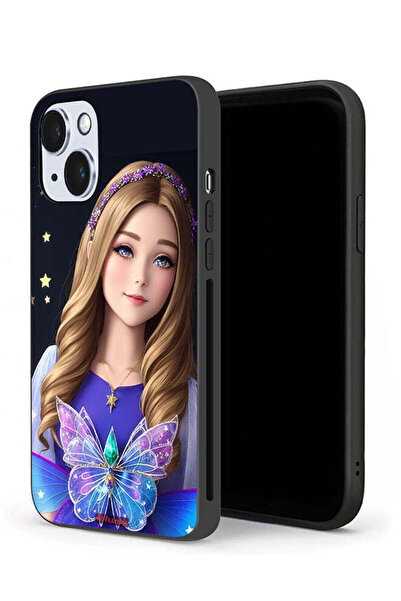 Tolwak جراب حماية لجهاز Apple iPhone 14 بتصميم فتاة فراشة لطيفة