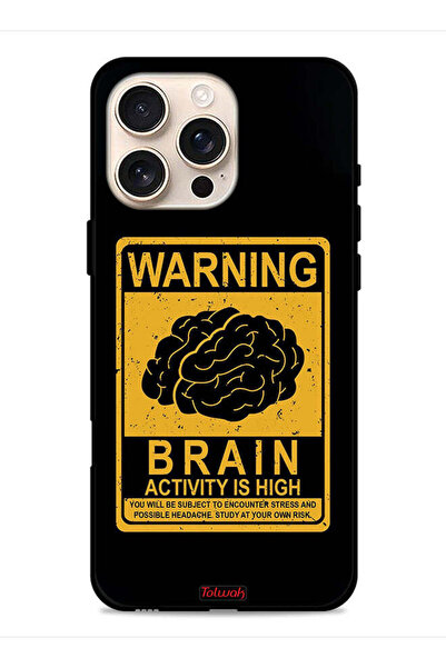 Tolwak غطاء حماية لجهاز Apple iPhone 16 Pro Max تحذير من نشاط الدماغ المرتفع