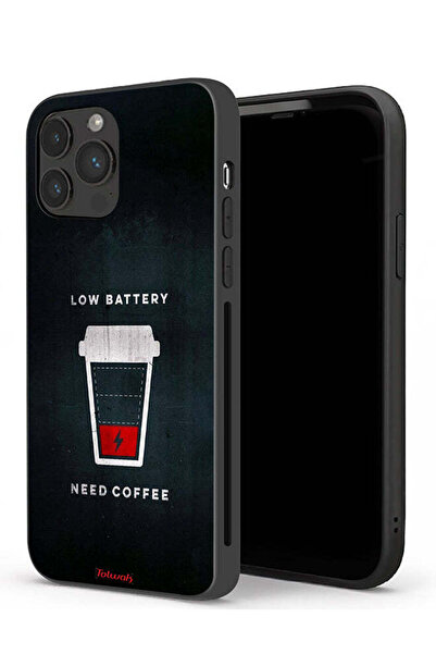 Tolwak جراب حماية لجهاز Apple iPhone 13 Pro Max - بطارية منخفضة - يحتاج إلى قهوة
